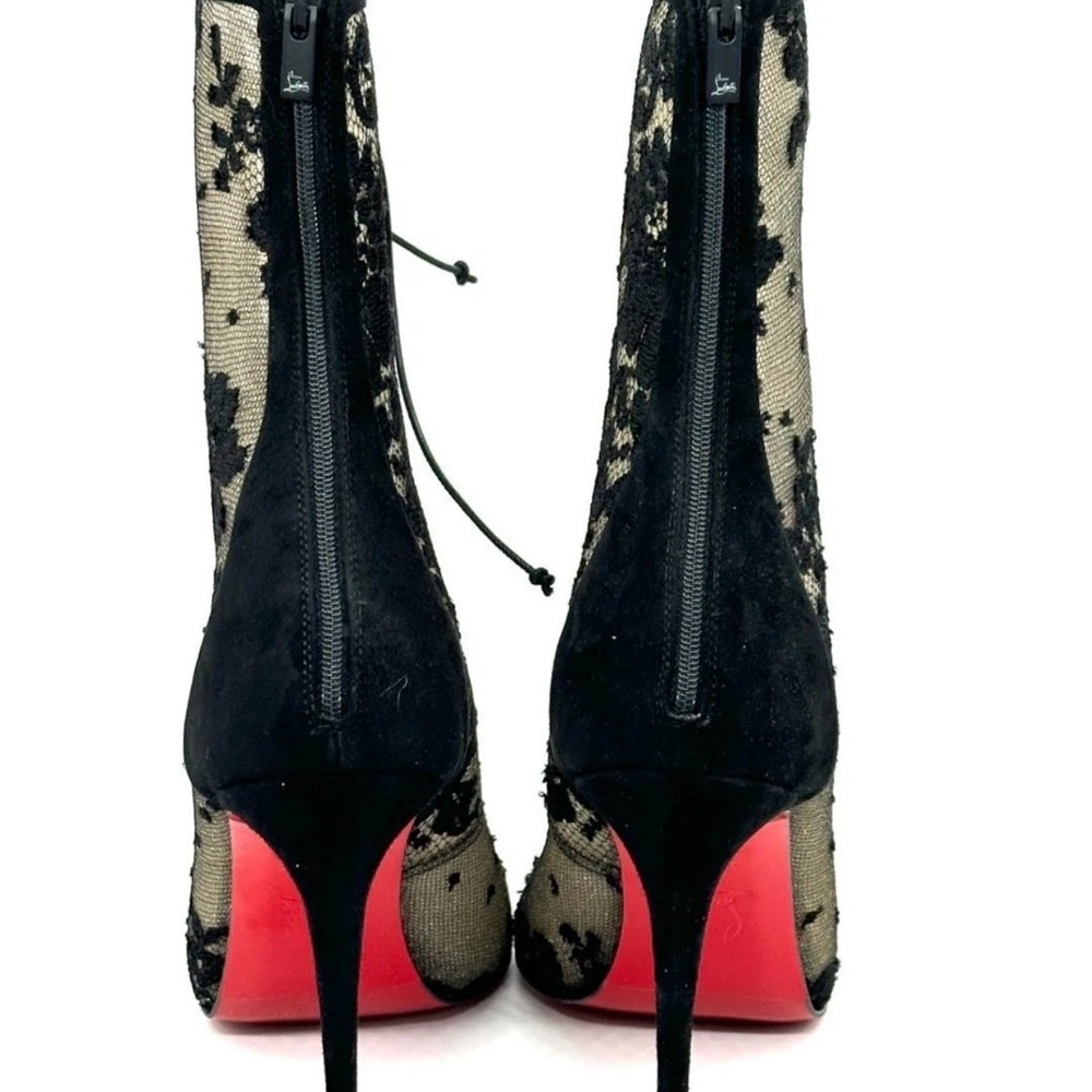 Christian Louboutin KM Lace Booty 100 Black Corset Ankle Boots Heels EU 37 NIB - Picture 5 of 7